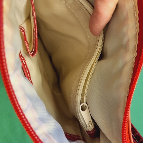 Vintage Red Peace Purse Black and White Stripes with  Rhinestone Peace S… - Picture 6 of 7